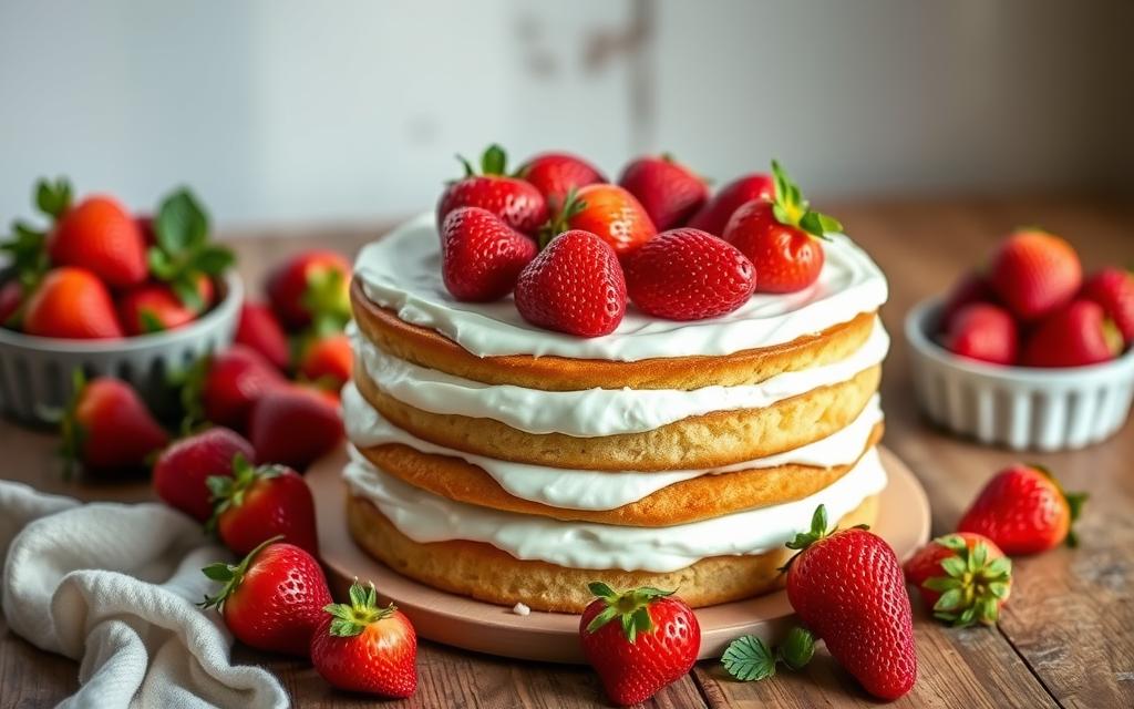 greek yogurt strawberry cake recipe